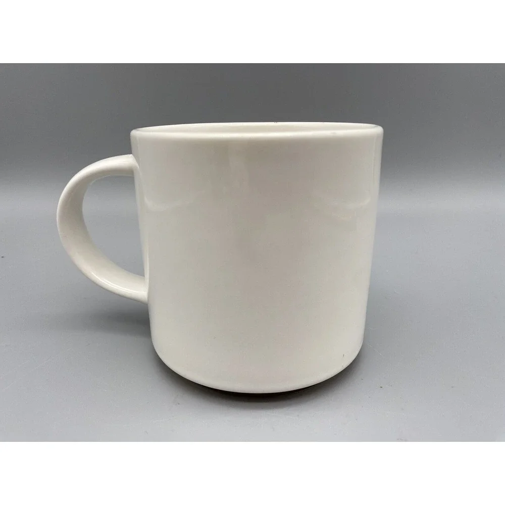 WILLIAMS SONOMA Gold Monogram Initial E Art-Deco Coffee Tea Cup‎ Mug